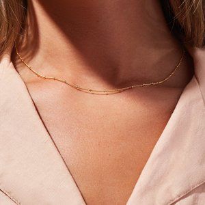 Ana Gold ball chain necklace